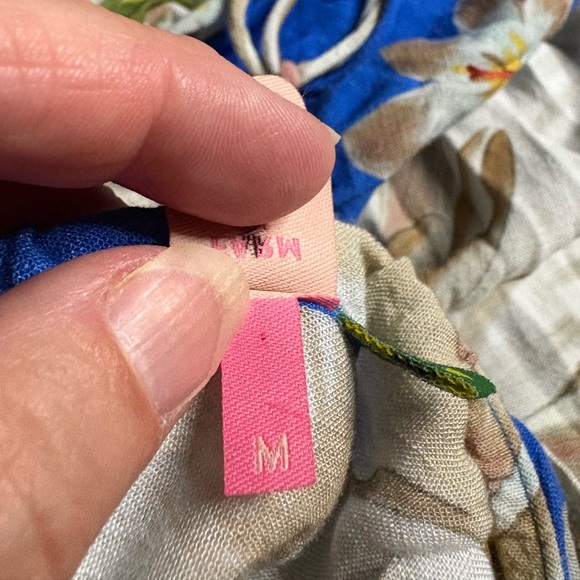 GUC Farm Rio- Floral Blue and White Dress. Size M - Picture 6 of 11